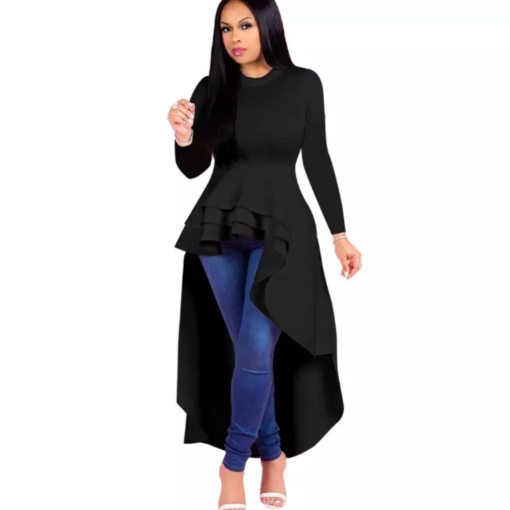 Long Sleeve high low top